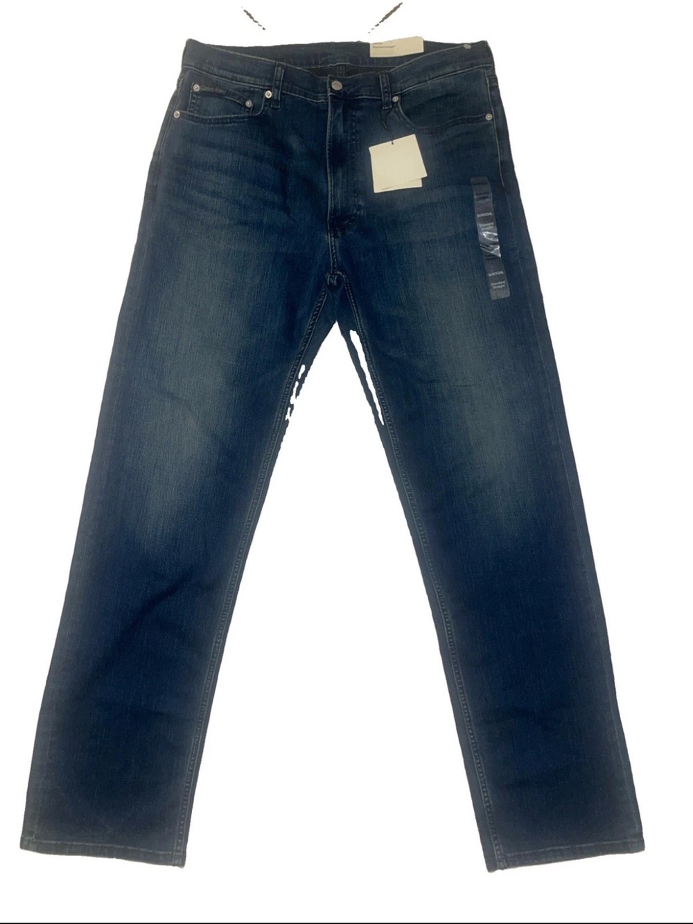 Calvin Klein Standard Straight Leg Jeans Mens 36x34 Dark Wash Denim nwt